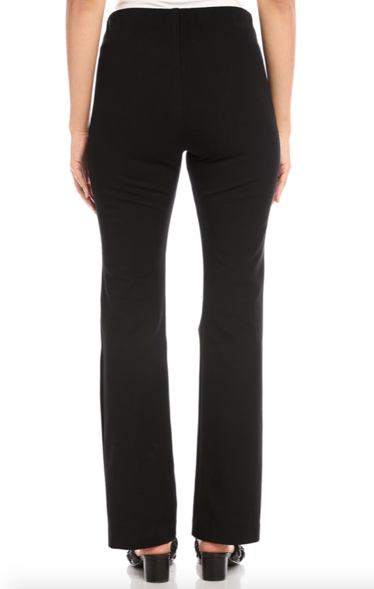 Button Up Hem Pants Black